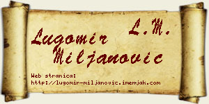 Lugomir Miljanović vizit kartica